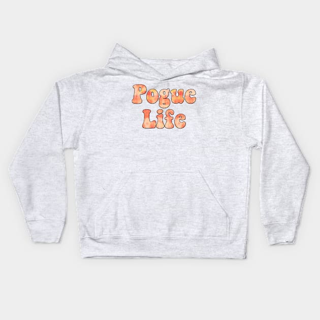 Tie Dye Orange Pogue Life Kids Hoodie by cartershart